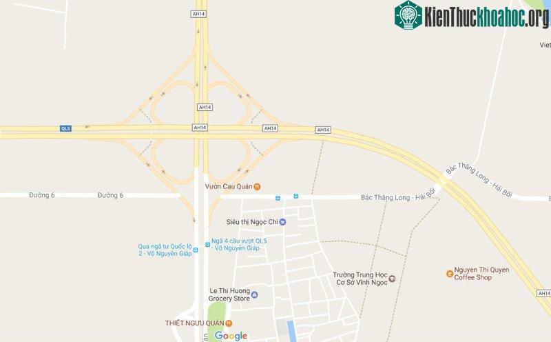 Bản đồ nút giao Võ Nguyên Giáp - Hoàng Sa - Trường Sa.