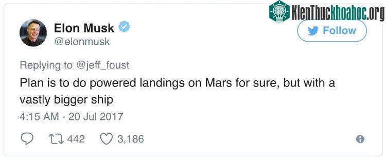 Thông báo của Elon Musk.