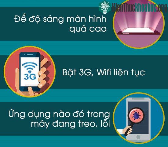 Để chế độ màn hình sáng quá cao cũng là nguyên nhân khiến điện thoại bị nóng