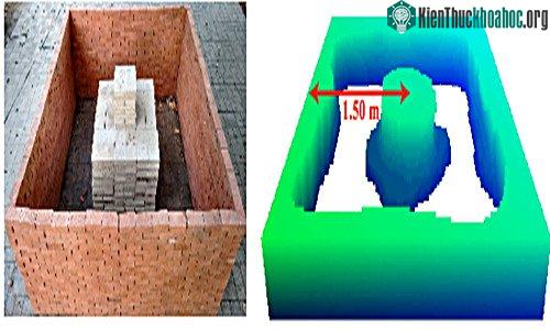 Kết cấu bên trong bức tường và kết quả hình ảnh 3D. (Ảnh: Yasamin Mostofi).