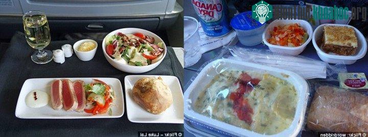 Suất ăn phổ thông và thương gia của hãng American Airlines