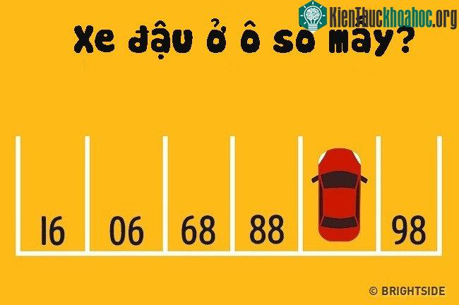 Chiếc ô tô đang đậu ở ô số mấy?