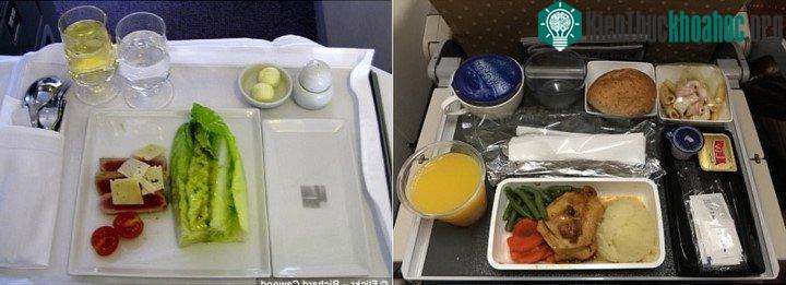 Suất ăn phổ thông và thương gia của hãng Singapore Airlines