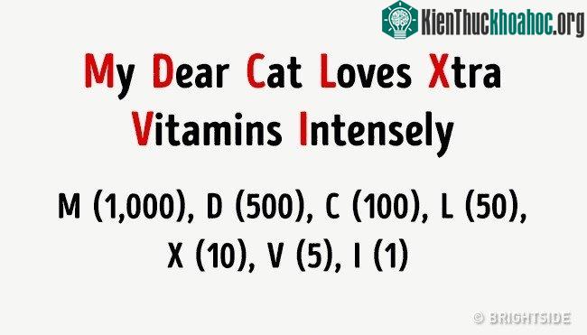 Mẹo đơn giản nhớ hệ chữ số La Mã.