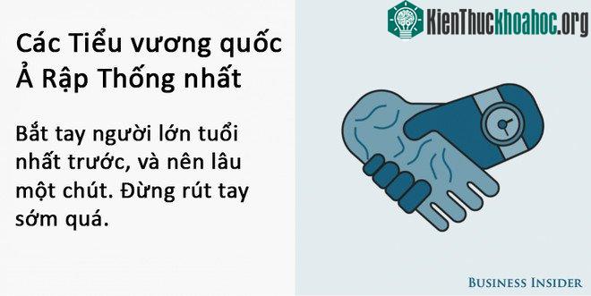 Cách bắt tay của các Tiểu vương quốc Ả Rập Thống nhất