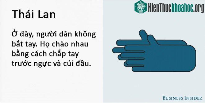 Cách bắt tay của người Thái Lan