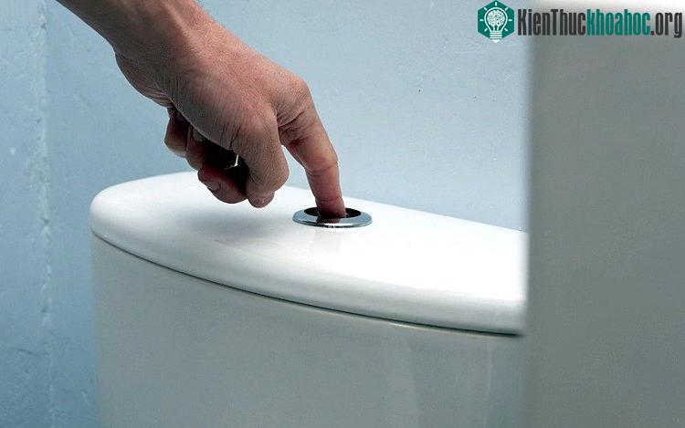 Loại bồn cầu có 1 nút xả chỉ có 1 cơ chế xả nước, sử dụng khoảng 18 lít nước/lần dội. (Ảnh: Internet).