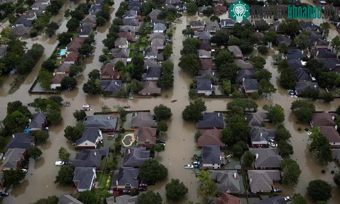 Nhà ngập ở tây bắc Houston.