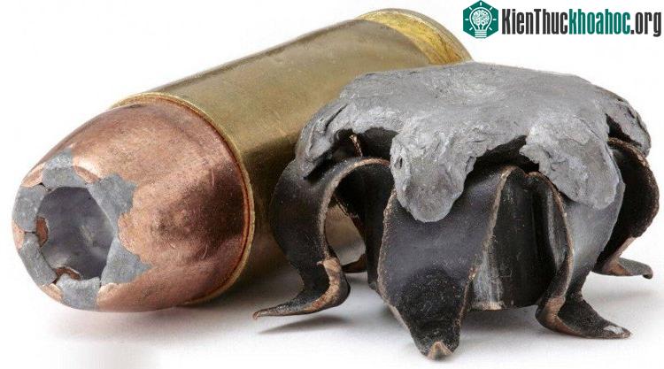 Viên đạn rỗng đầu khi va vào vật thể như "nở hoa".