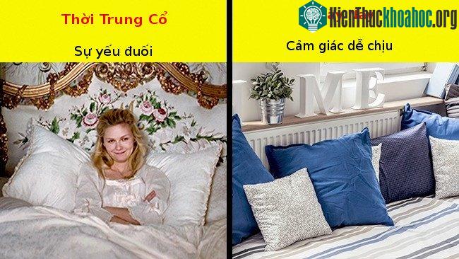 Phái mạnh Châu Âu không sử dụng gối ngủ bởi họ cho rằng đây là một biểu tượng của sự yếu đuối.