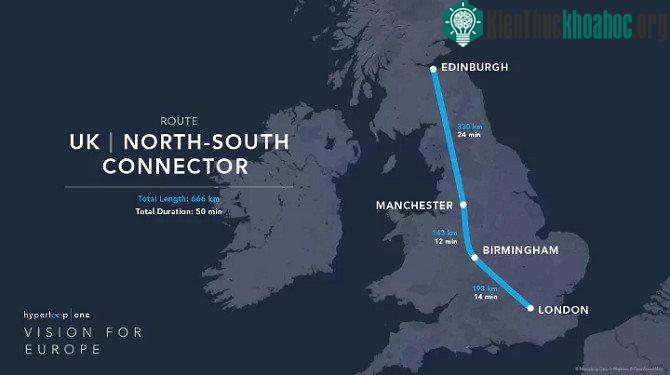 Một trong ba hệ thống Hyperloop được dự kiến triển khai ở Anh. (ảnh: Hyperloop One).