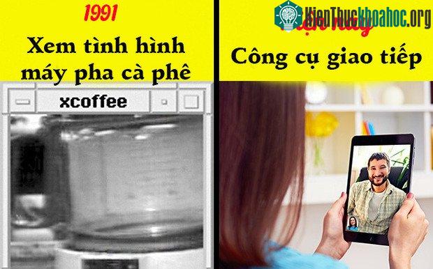 Webcam ngày xưa dùng để theo dõi máy pha cà phê.