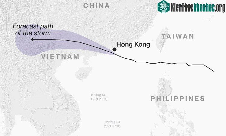 Đường đi của bão Hato