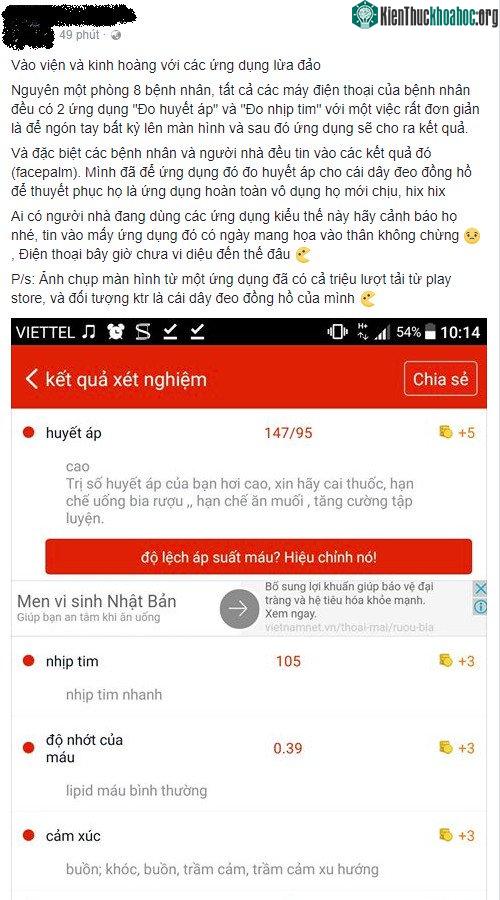 Dây đồng hồ có chỉ số huyết áp, nhịp tim, độ nhớt của máu??? Đúng là vi diệu!