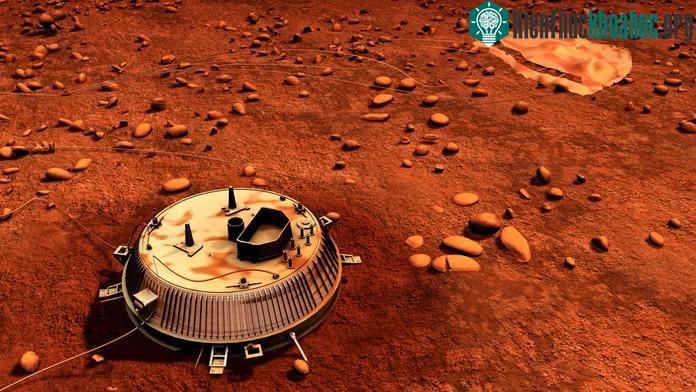 Tàu thám hiểm Huygens đáp xuống mặt trăng Titan vào ngày 14/1/2015. (Ảnh: Science Alert).
