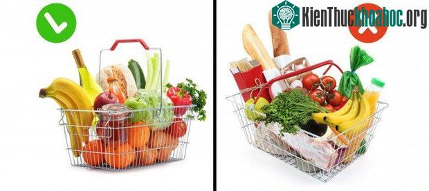 Hãy tới khu vực trái cây, rau và bắt đầu làm đầy giỏ hàng mình trước.