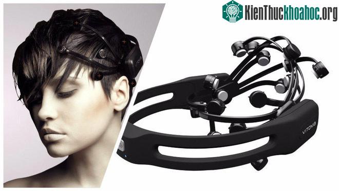 Thiết bị Emotiv EEG đọc tín hiệu sóng não.