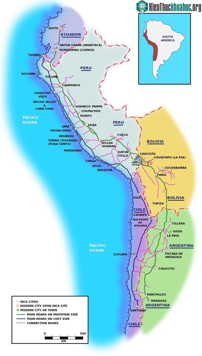 Hệ thống đường bộ của Đế chế Inca cổ đại.