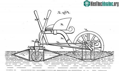 Xe đạp đi được cả trên cạn lẫn dưới nước của David J. Farmer. (Ảnh: Smithsonian.)
