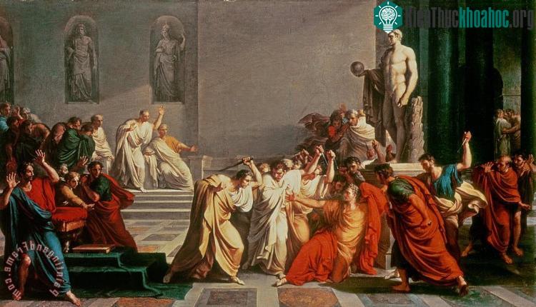 Tranh minh hóa vụ ám sát của Ceasar.