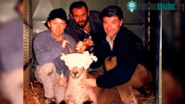 Bác sĩ Alberto (phải) và Celia, con dê rừng Pyrenees cuối cùng còn sót lại. (Ảnh: IFL Science).