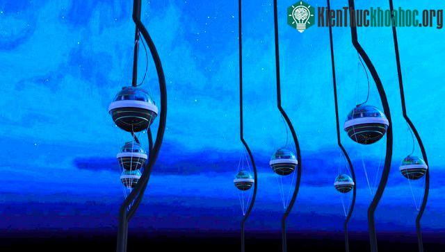 IceCube bao gồm nhiều cảm biến quang học được bao bọc trong băng rất sạch ở Nam Cực. (Ảnh: Jamie Yang.)