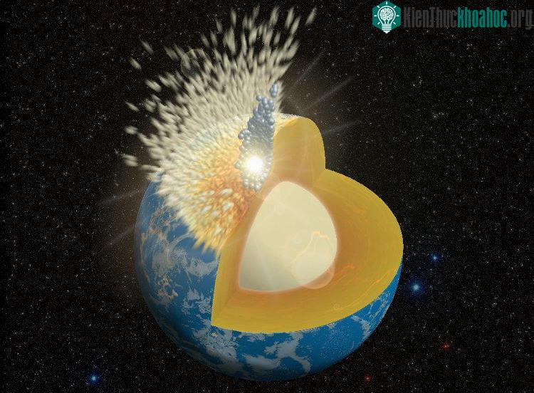 Va chạm giữa một vi thể hành tinh với Trái đất. (Ảnh: NASA).