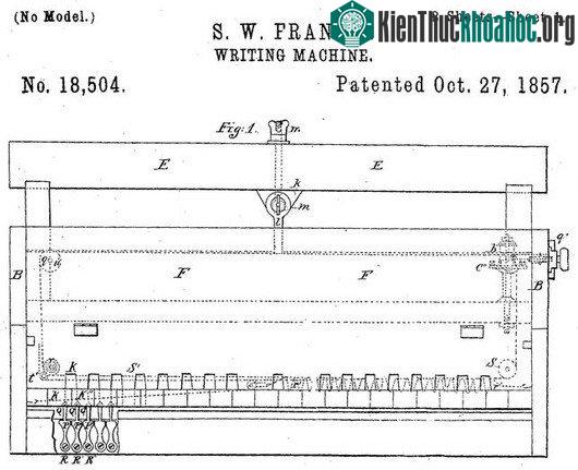 Máy đánh chữ mà ông Francis phát minh ra.