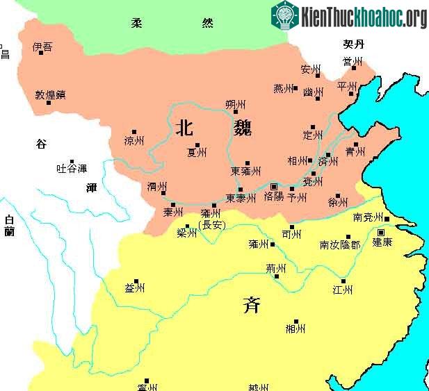 Nhà Bắc Ngụy (màu nâu đậm) là một triều đại trong lịch sử Trung Quốc.