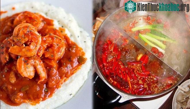 Cảm giác cay cho ta cảm giác đau đớn trong miệng và dạ dày.
