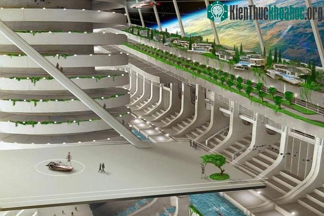 Các công dân Asgardia tương lai sẽ sống trong các công trình ngoài vũ trụ. (Ảnh: James Vaughan).