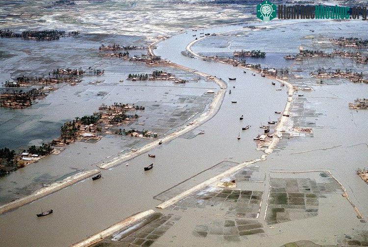 Bão B0B1 năm 1991 tàn phá ở Bangladesh - (Ảnh: theweathernetwork.com).
