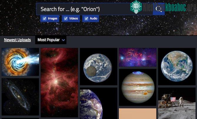 Bạn có thể tìm thấy tất cả hình ảnh và video tại Thư viện ảnh và video của NASA chỉ với thao tác tìm kiếm đơn giản.