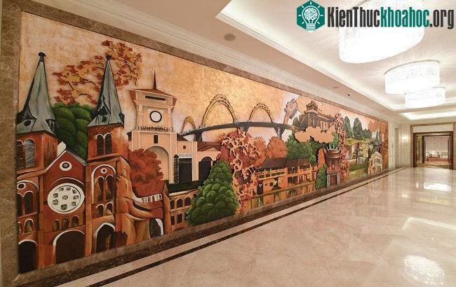 Bức tranh 3D được thiết kế đặc biệt, giới thiệu những hình ảnh đặc trưng của các vùng đất Việt Nam từ bắc chí nam