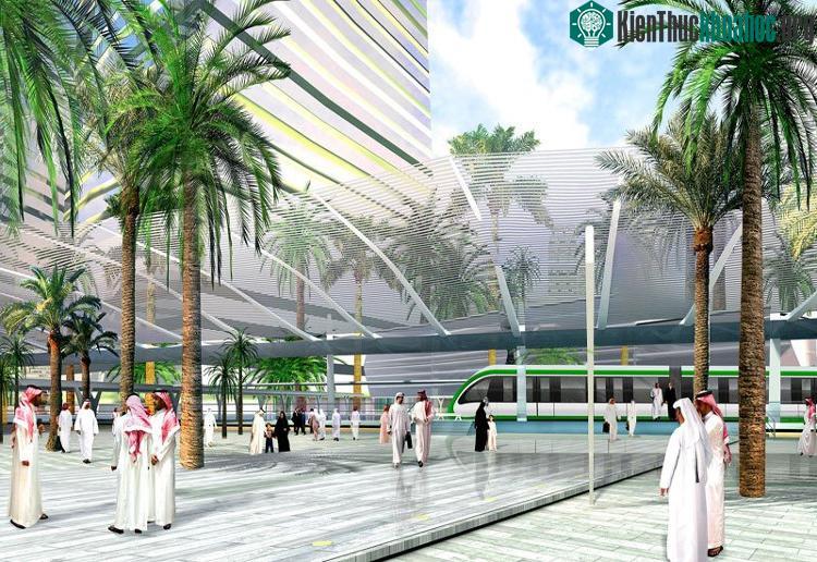 Để đối phó với nhiệt độ và nắng nóng, cả siêu dự án sẽ được thiết kế với các cây cầu có tác dụng làm mát bằng chính năng lượng mặt trờ