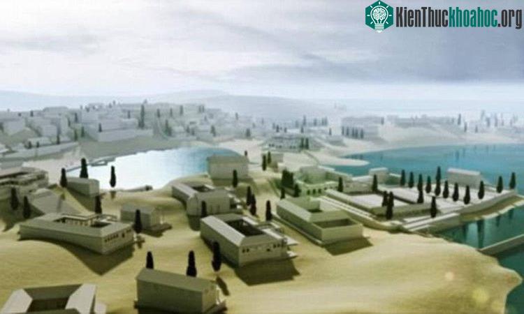 Một họa sĩ vẽ lại thành phố Baiae trước khi chìm xuống đáy biển