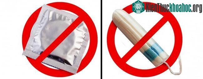 Không thể mua bao cao su và tampon