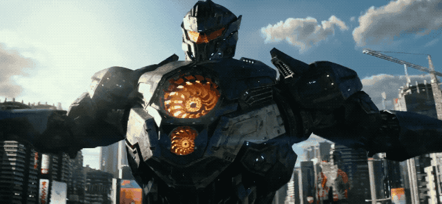 Robot chiến đấu trong bộ phim viễn tưởng Pacific Rim.