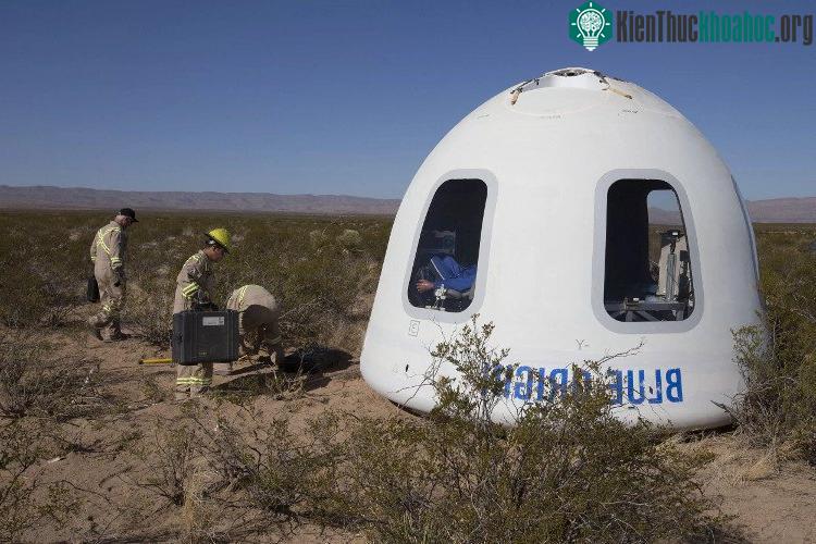Công ty Blue Origin đã thử nghiệm thành công con tàu du lịch vào không gian. (Ảnh: BLUE ORIGIN).