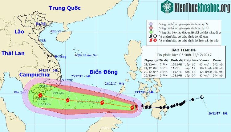 Sau khi vào biển Đông, bão số 16 sẽ di chuyển nhanh và tiếp tục mạnh thêm. (Ảnh: NCHMF).