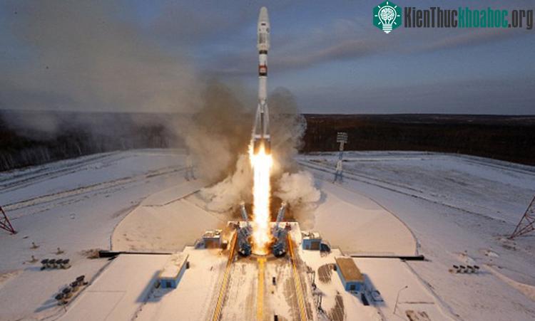 Quả tên lửa Soyuz-2 được phóng lên quỹ đạo.