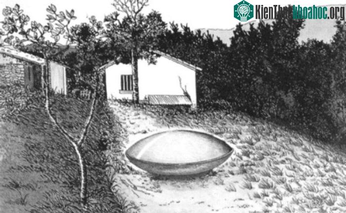 Một nông dân Pháp trông thấy vật thể bay lạ năm 1981. (Ảnh: Artlark).