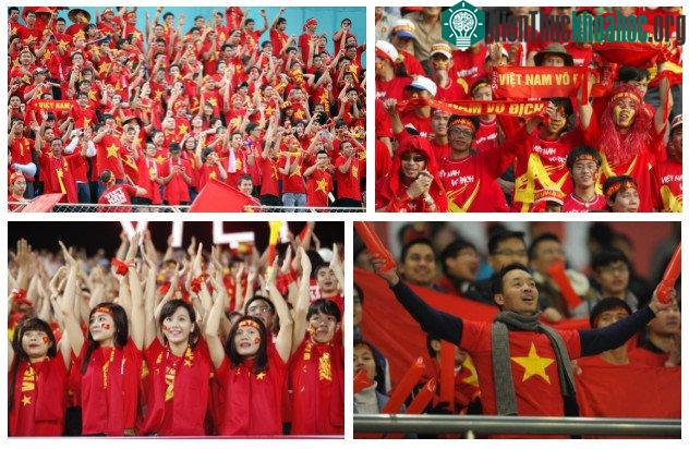 Các cổ động viên đầy nhiệt huyết của Việt Nam.