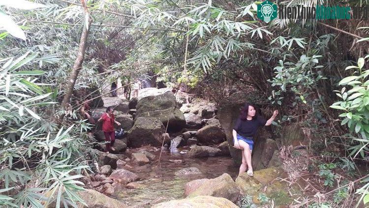 Hồ Yên Lập trên là thác nước và rừng nguyên sinh.
