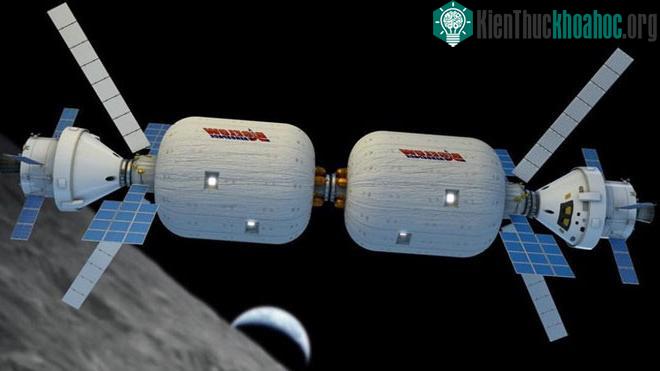 Mô hình trạm vũ trụ hình thành từ 2 module của BSO. (Ảnh: Bigelow Aerospace).
