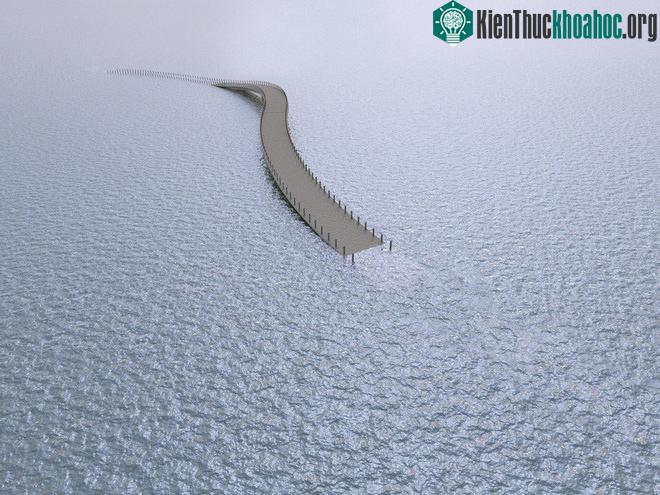 Một số đoạn của cây cầu cứ hễ khi trời mưa là sẽ bị nhấn chìm bởi dòng nước.
