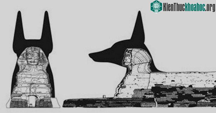 Nhân sư hay thần Anubis? - (Ảnh: Listverse).