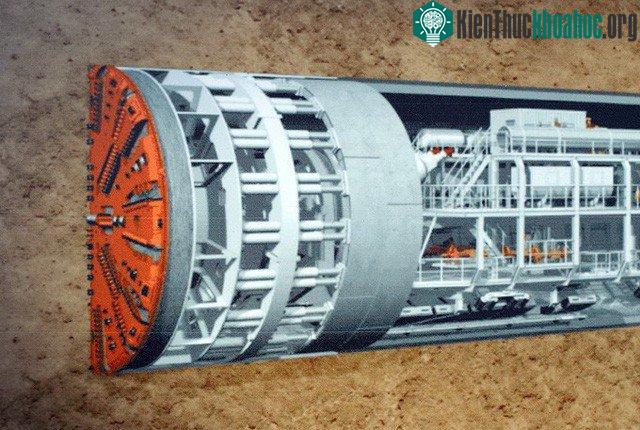 Hầm ngầm thi công bằng máy khoan (TBM).