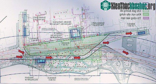 Phân luồng giao thông cho thi công ga C9 giai đoạn một.
