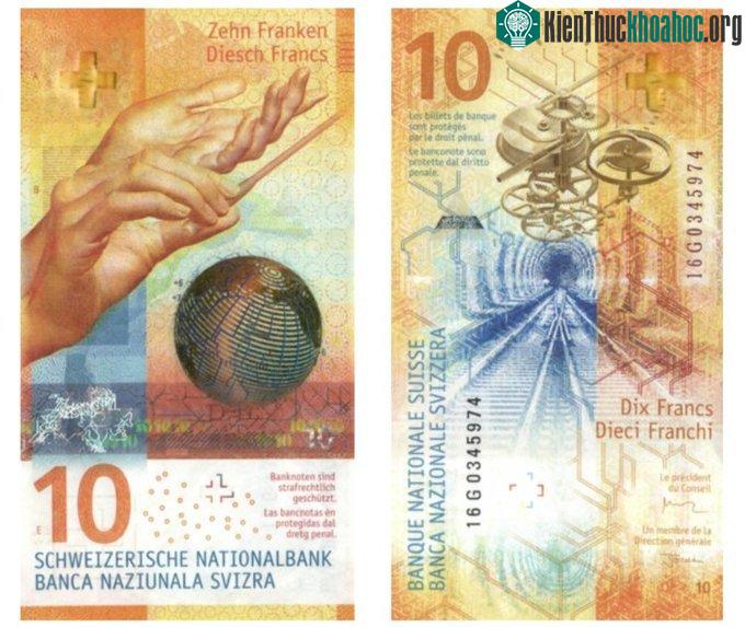 Tờ 10 franc Thụy Sĩ.
